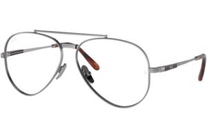 Ray-Ban Aviator Titanium Titanium Collection RX8225V 1224 L (58) Ezüst Unisex Dioptriás szemüvegek